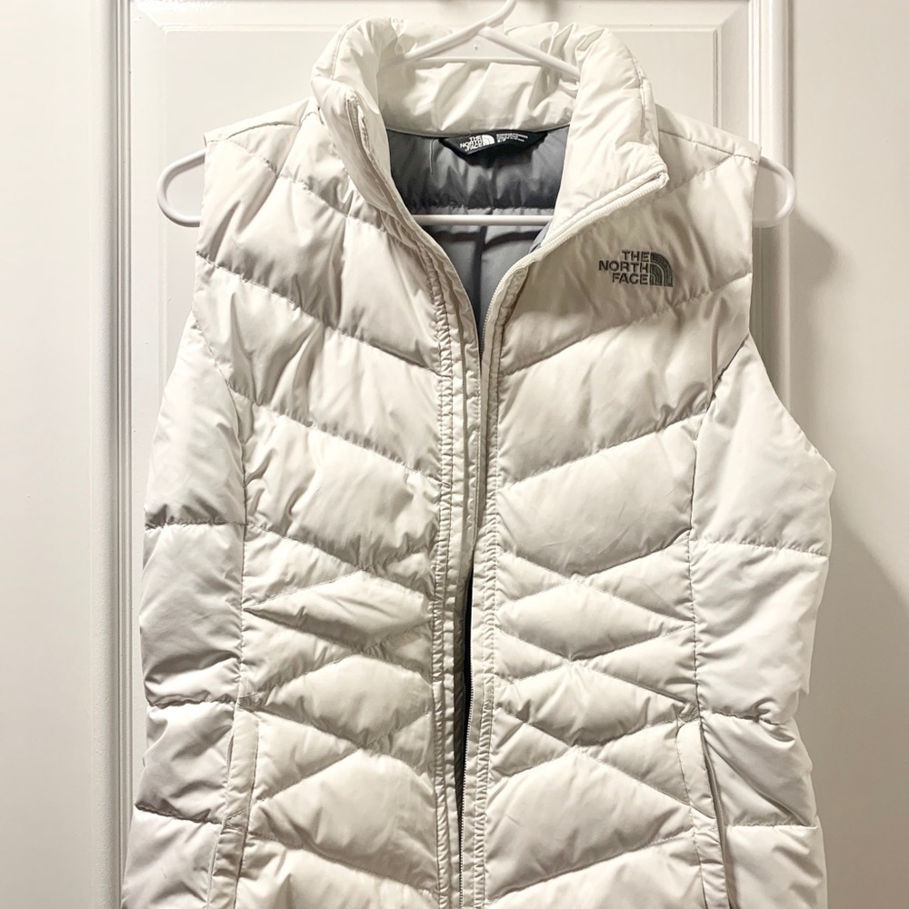 Womens White North Face Vest